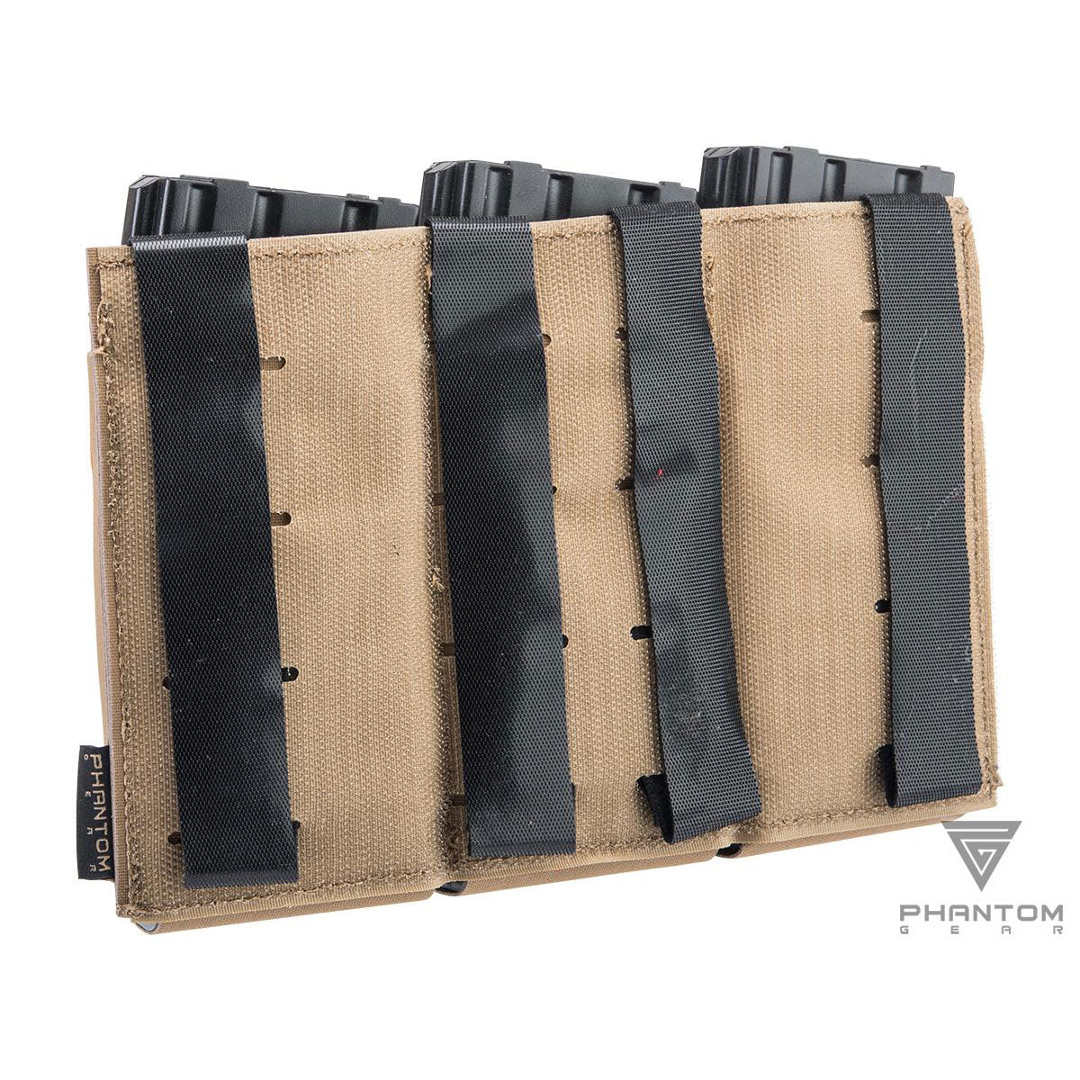 Phantom Gear Front Flap Triple Magazine "Morale" Pouch - Coyote Brown - Ver 2