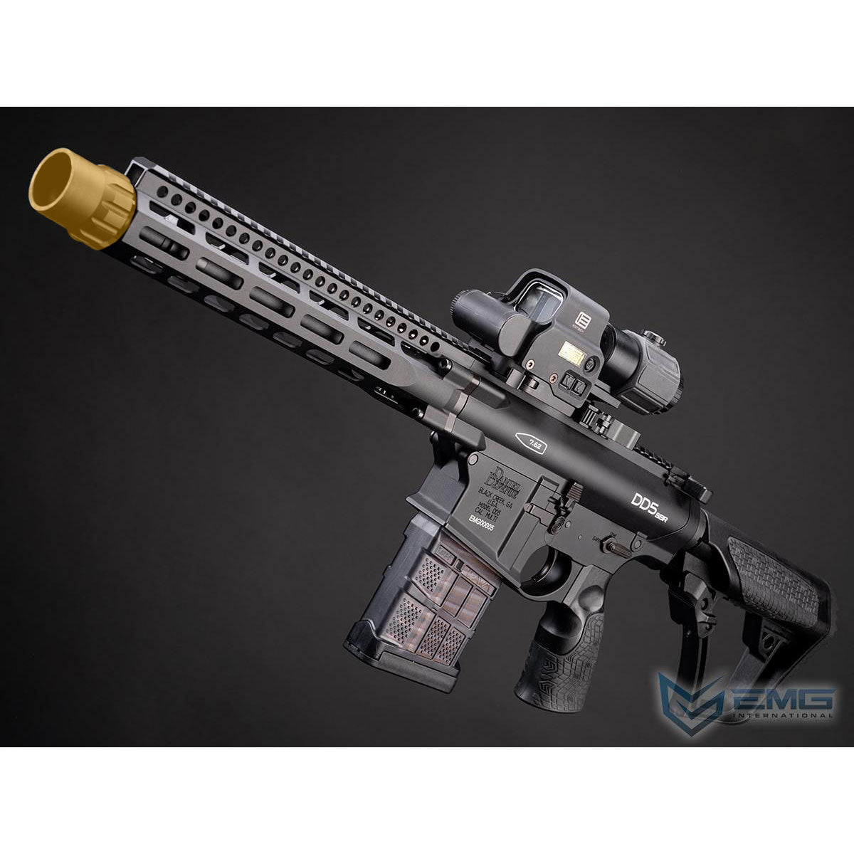 EMG x Daniel Defense DD5 Airsoft AEG Rifle - CYMA w/ Platinum Gearbox & Kestrel V2 MOSFET - Black - SBR