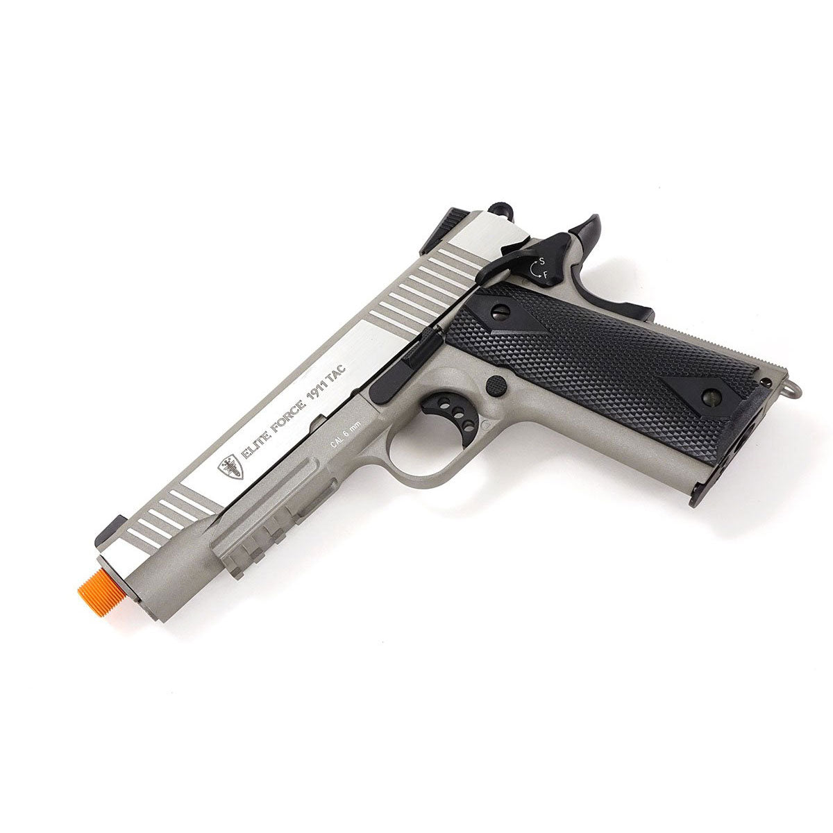 Elite Force 1911 Tac CO2 Semi Auto Metal Blowback Airsoft Pistol Stainless