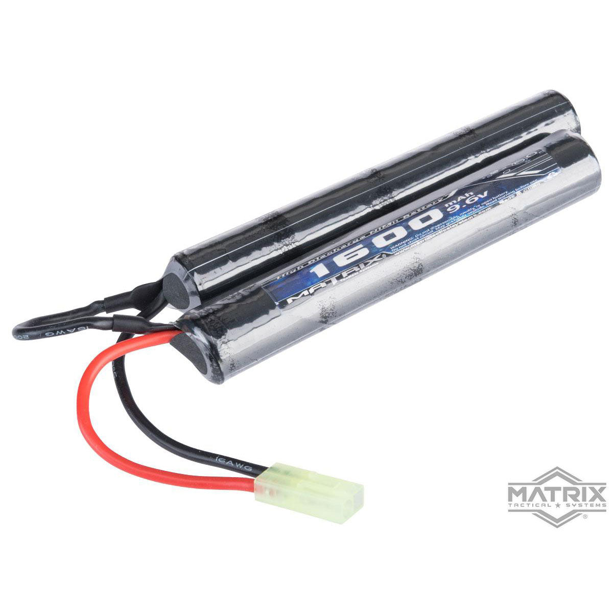 Matrix High Output 9.6V 1600mAh Nunchuck Style Airsoft Battery Pack - Small Tamiya