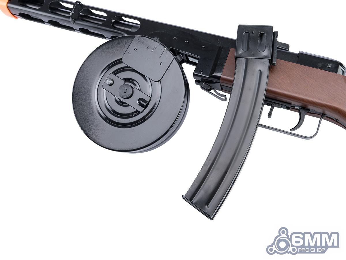 6mmProShop x S&T PPSH-41 WWII Electric Blowback Airsoft AEG Submachine Gun - Faux Wood