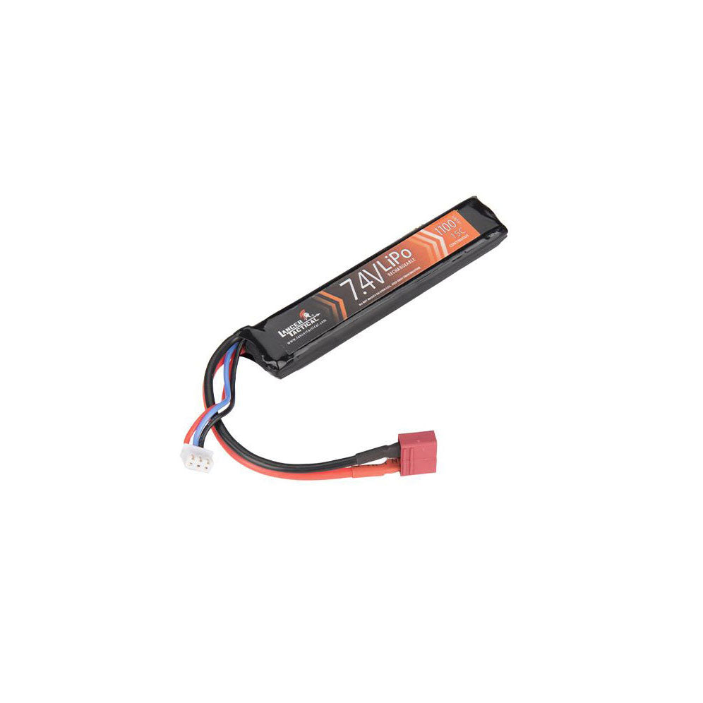 Lancer Tactical 7.4V 1100mAh 15C Stick Lipo Battery Deans