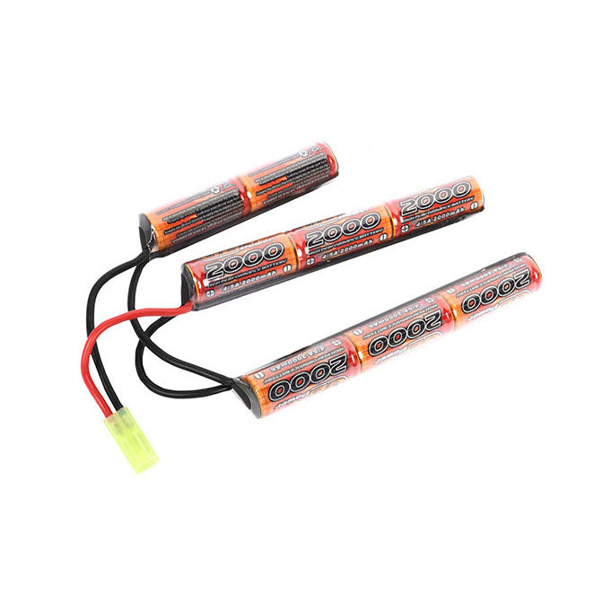 VB-Power Airsoft 9.6V Ni-MH Crane Stock Type AEG Battery - 2000 MAH