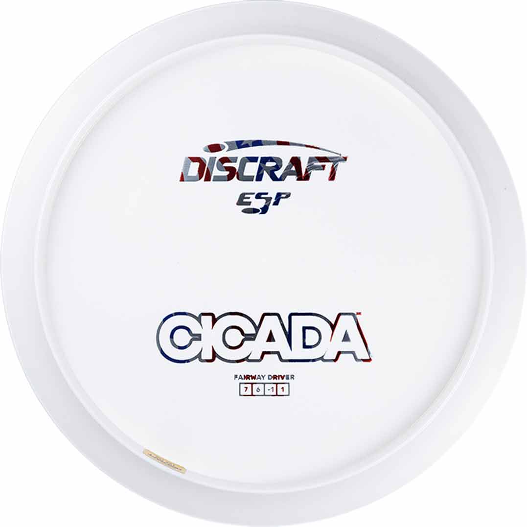 Discraft White ESP Cicada Disc - Bottom Stamp