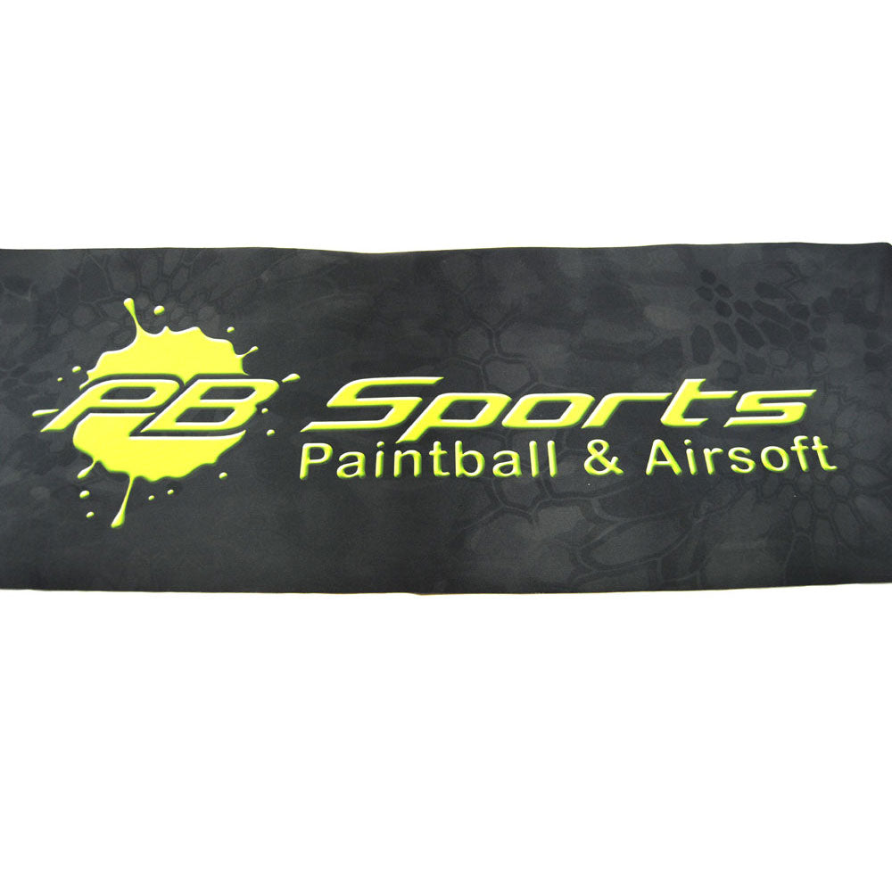 Exalt Large Players Tech Mat Camo Lime - PB Sports Logo