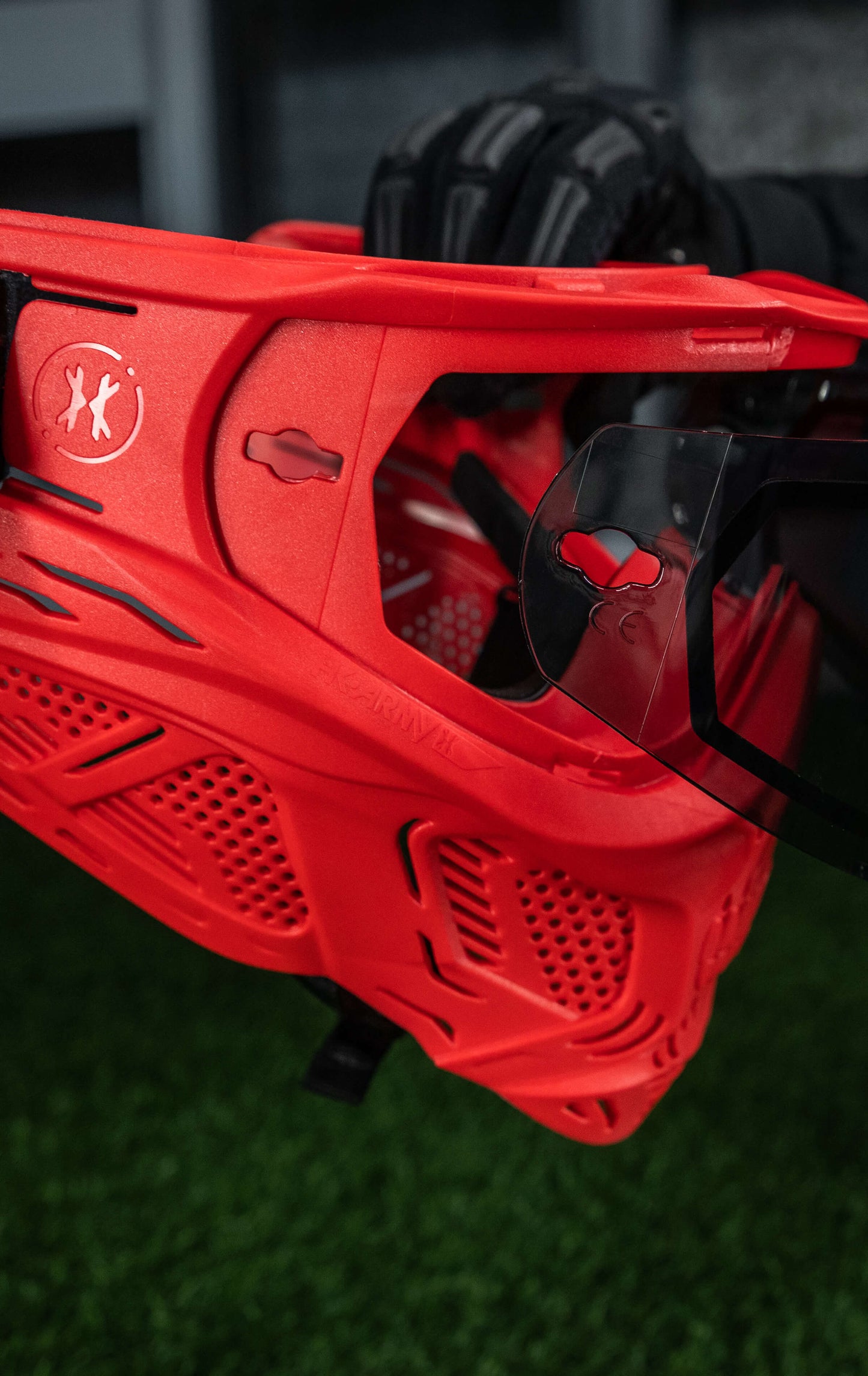 HSTL Skull Goggle "Sinner" - Red w/ Smoke Lens
