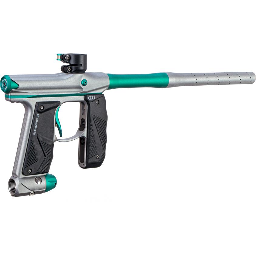 Empire Mini GS Paintball Gun w/ 2 Piece Barrel - Dust Grey / Teal - Empire