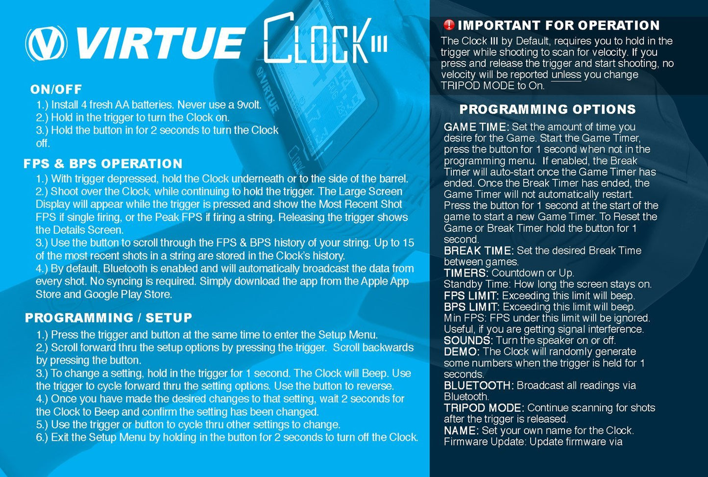 Virtue Clock III Paintball Chronograph - Red - Virtue