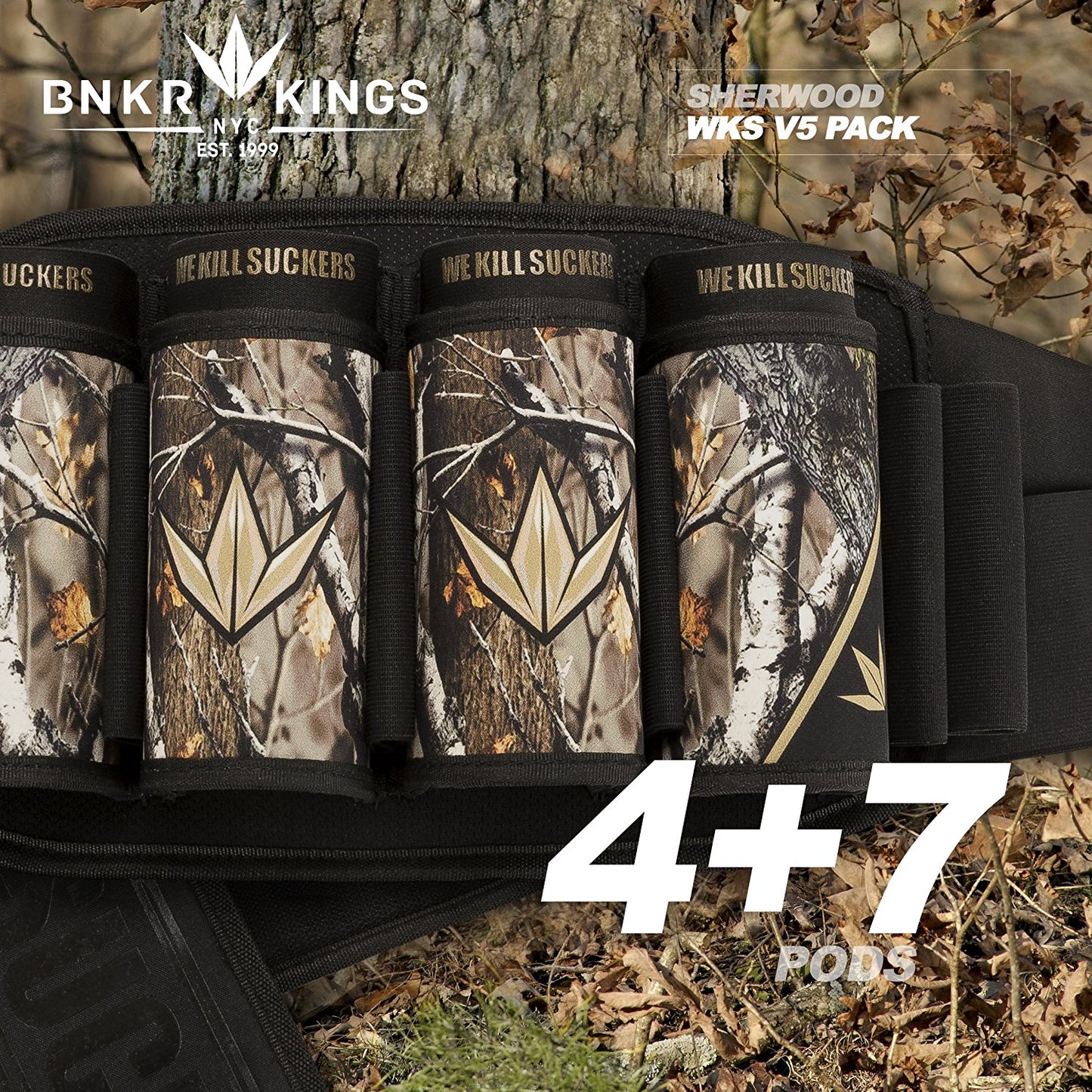 Bunker Kings V5 WKS Strapless Pack 4+7 - Sherwood Camo - Bunker Kings