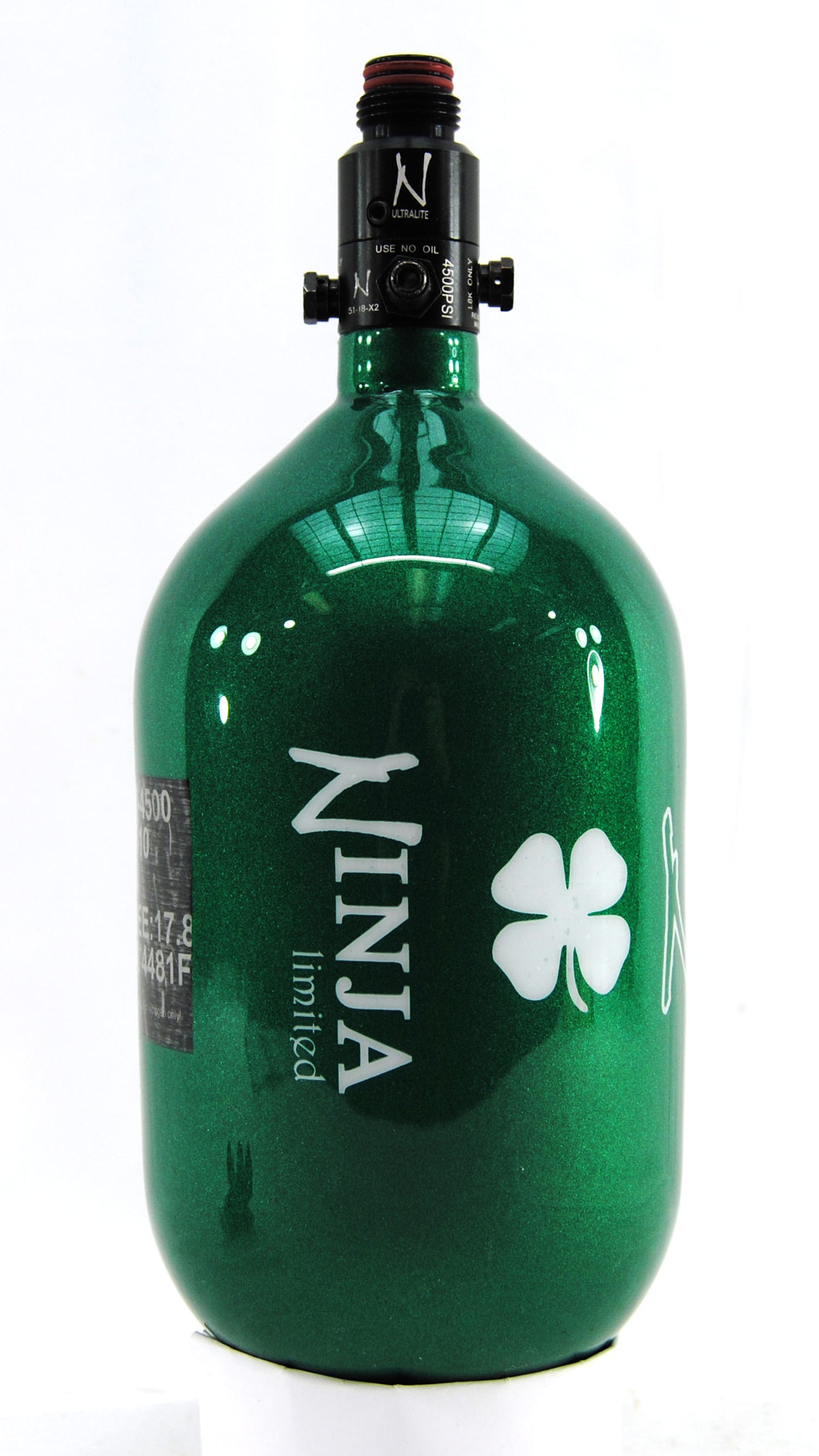 Ninja 68ci 4500psi HPA Tank - Limited Edition St. Patrick's Day Lucky Clover - Ultralite Regulator - Ninja Paintball