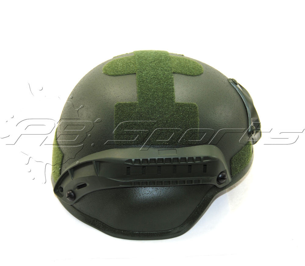 V Tactical Airsoft Helmet MICH 2000 w/Mount&Rails Green - Valken Paintball