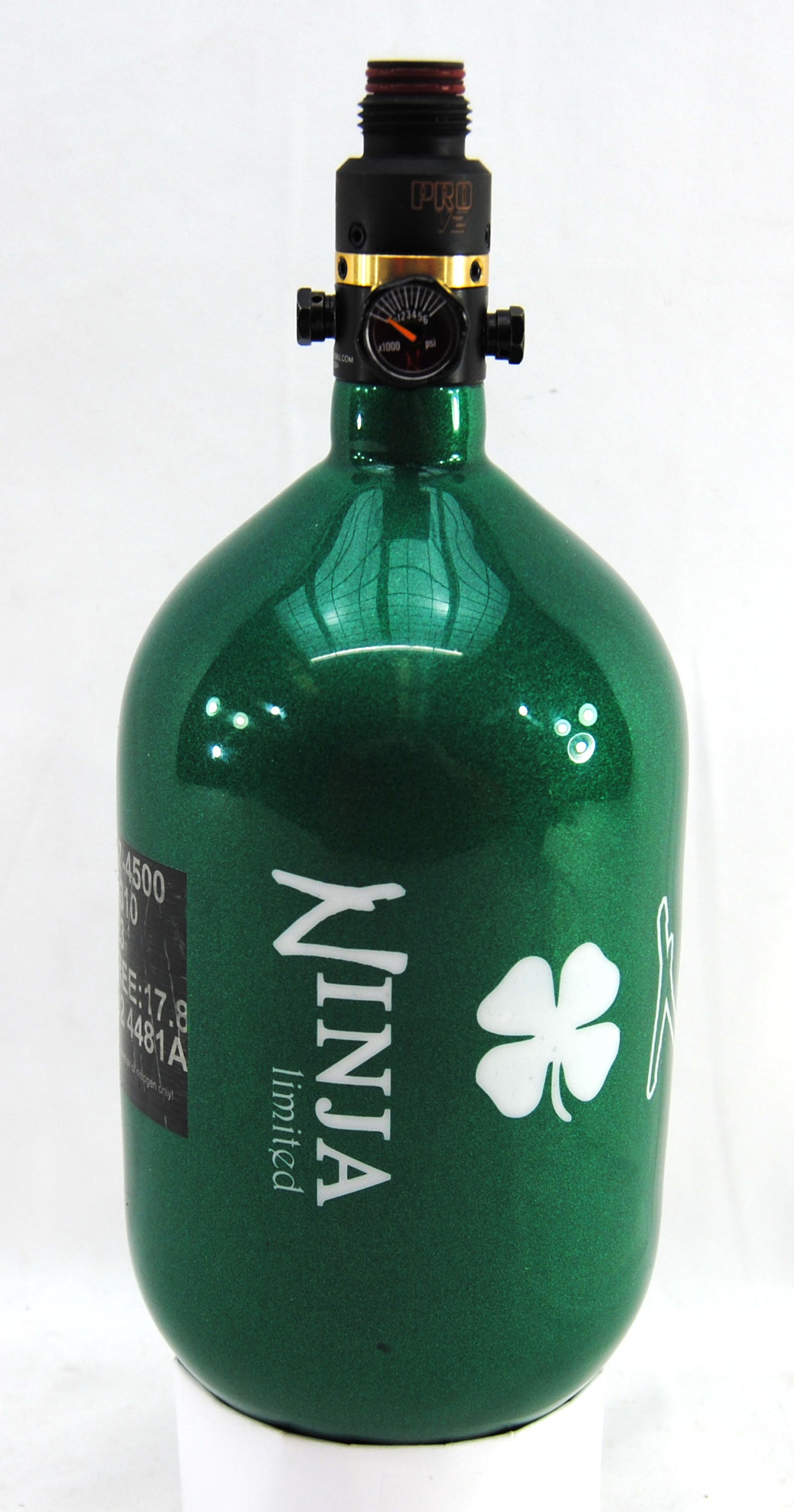 Ninja 68ci 4500psi HPA Tank - Limited Edition St. Patrick's Day Lucky Clover - Pro V2 SHP Regulator - Ninja Paintball