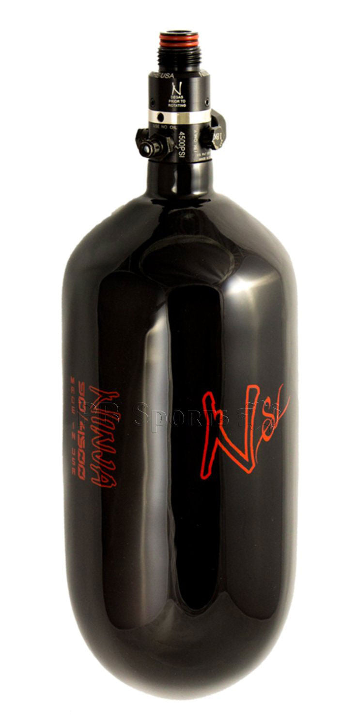 Ninja Pro V2 SHP SL 90ci 4500psi HPA Tank Black - Ninja Paintball