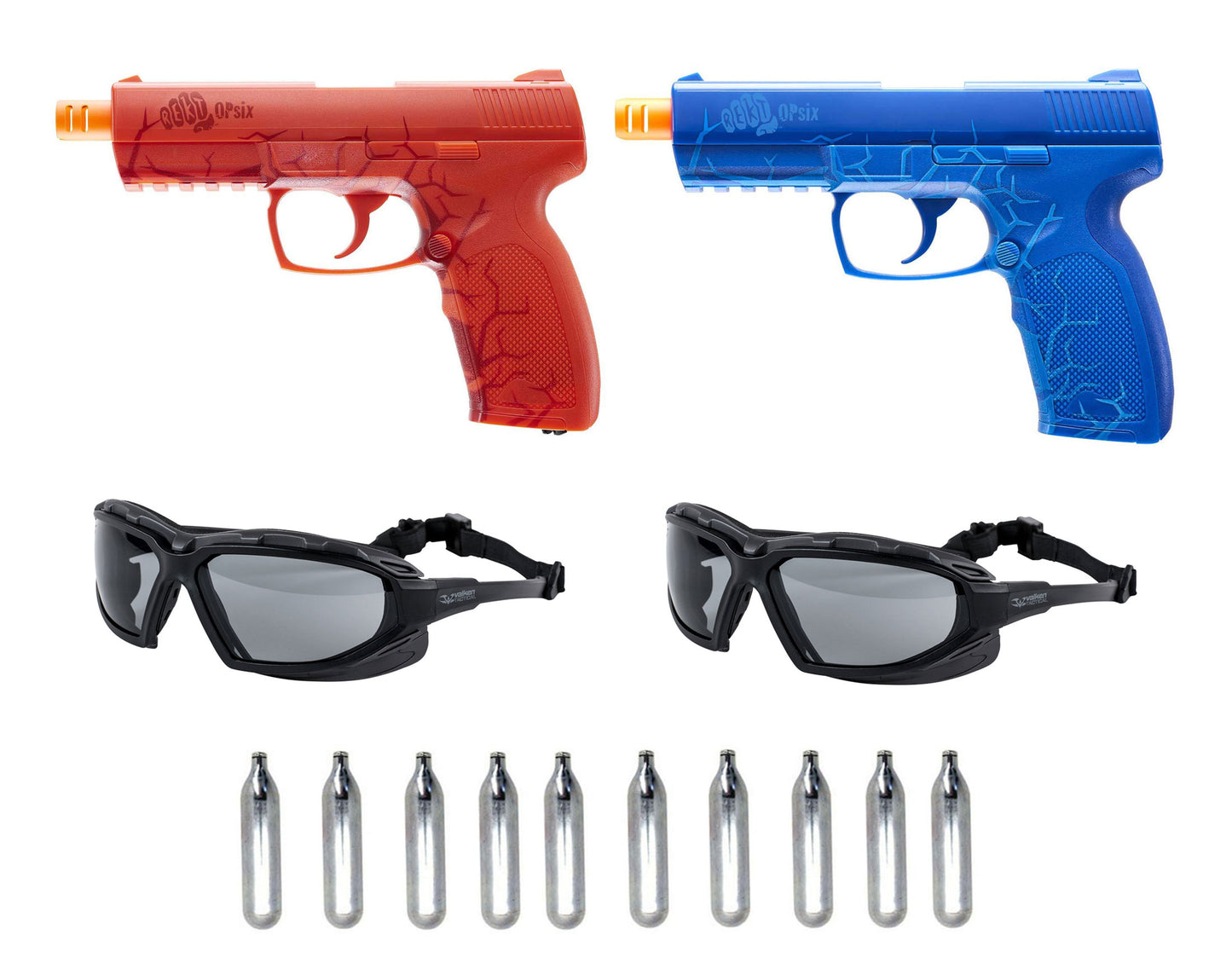 Umarex Rekt OpSix Co2 Foam Dart Pistol Dueling Kit - 1 Red and 1 Blue Pistol - Umarex