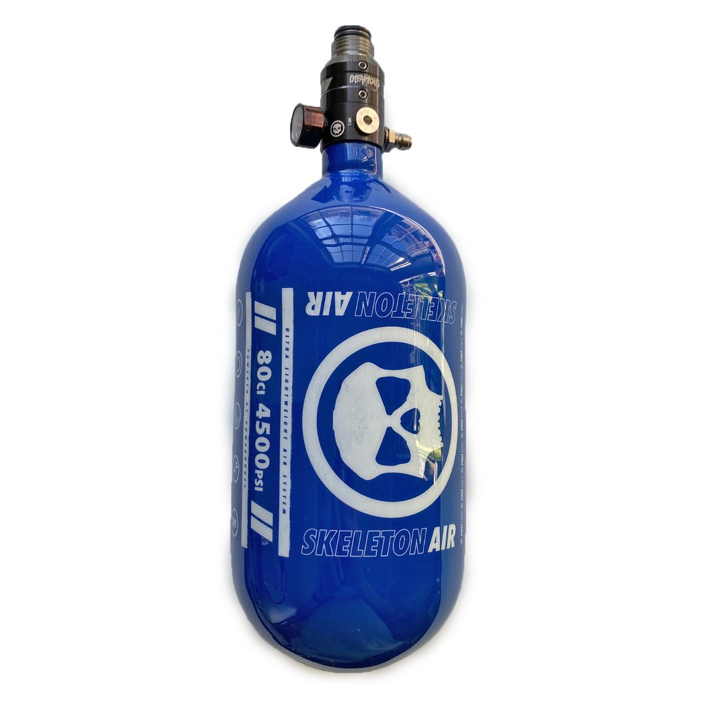 Infamous Skeleton Air "Hyperlight" 80ci/4500psi Tank w/ Haymaker 500 Reg - Blue - Infamous