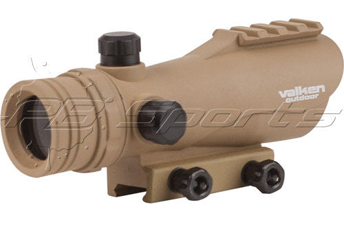 Valken Outdoors Red Dot Sight TAN Body ACOG Style Replica - Valken Paintball