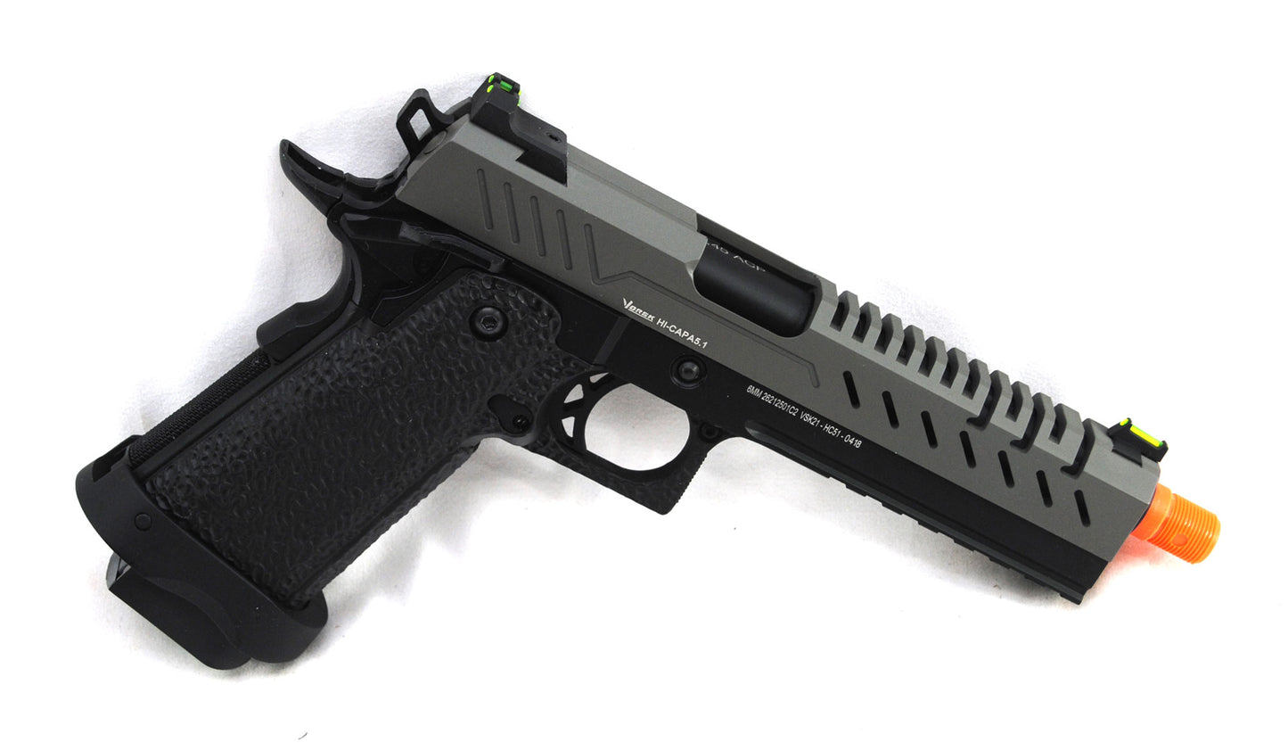 Nuprol Vorsk Hi-Capa 5.1 Full Metal Gas Blowback Pistol - Black/Grey