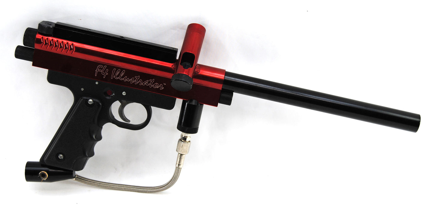 Used F4 Illustrator Paintball Marker - Red/Black
