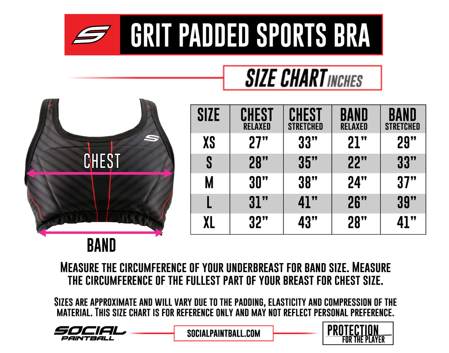 Social Paintball Grit Padded Sports Bra - PB Sports - Social Paintball