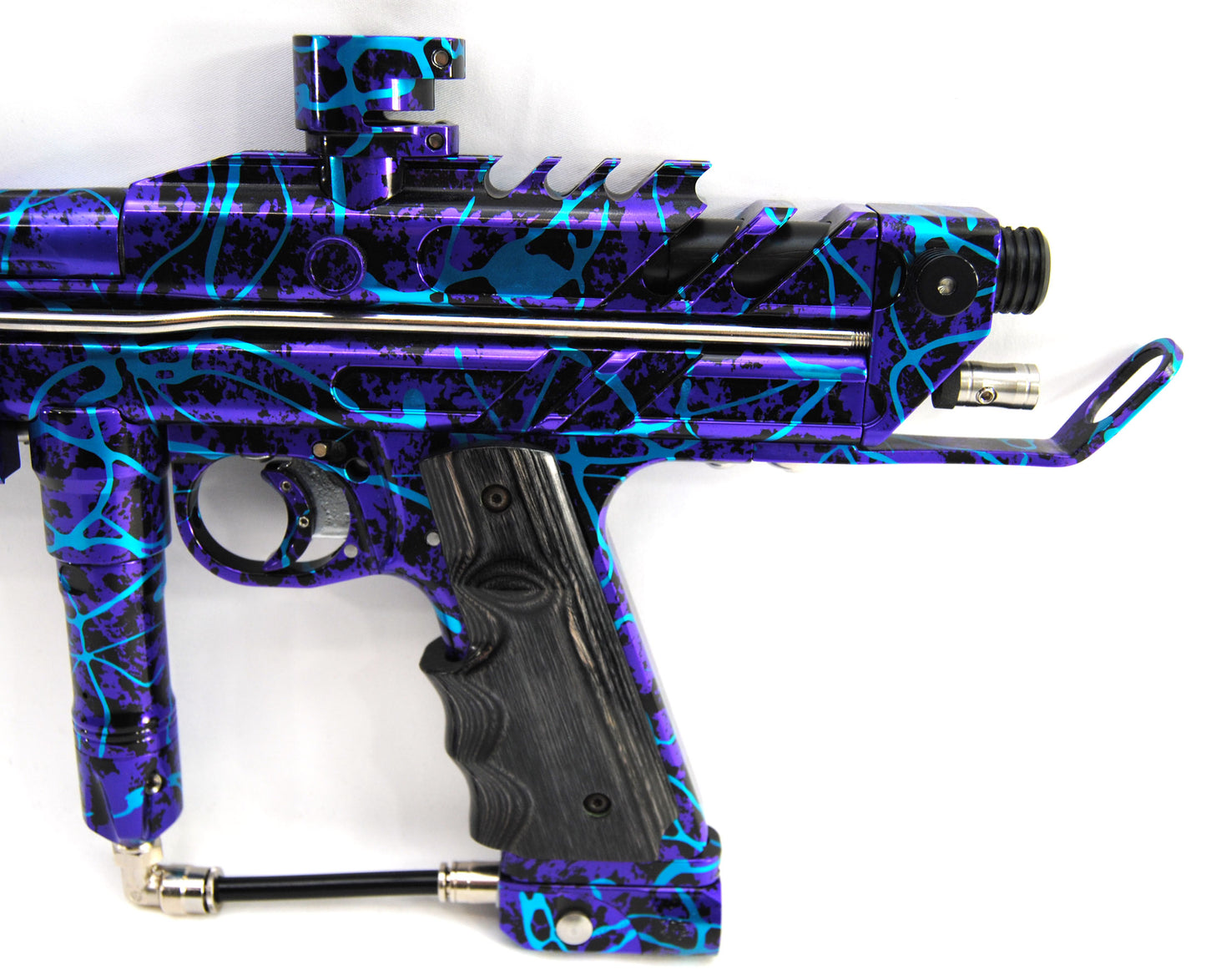 Used Mark Davis MK5 Autococker - Black/Purple w/ Teal Splash Anno