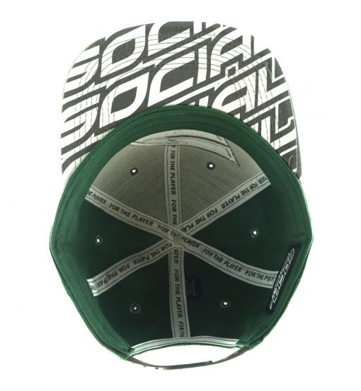 Social Paintball Snapback Hat Charcoal "S" Logo - Forest Green - Social Paintball
