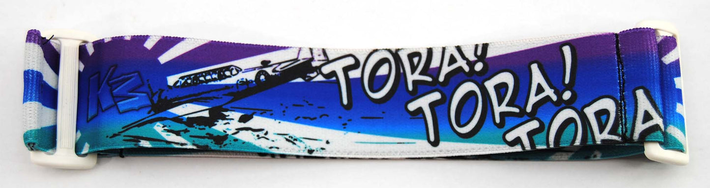 KM Strap - Tora - Cool Blue With White Clips