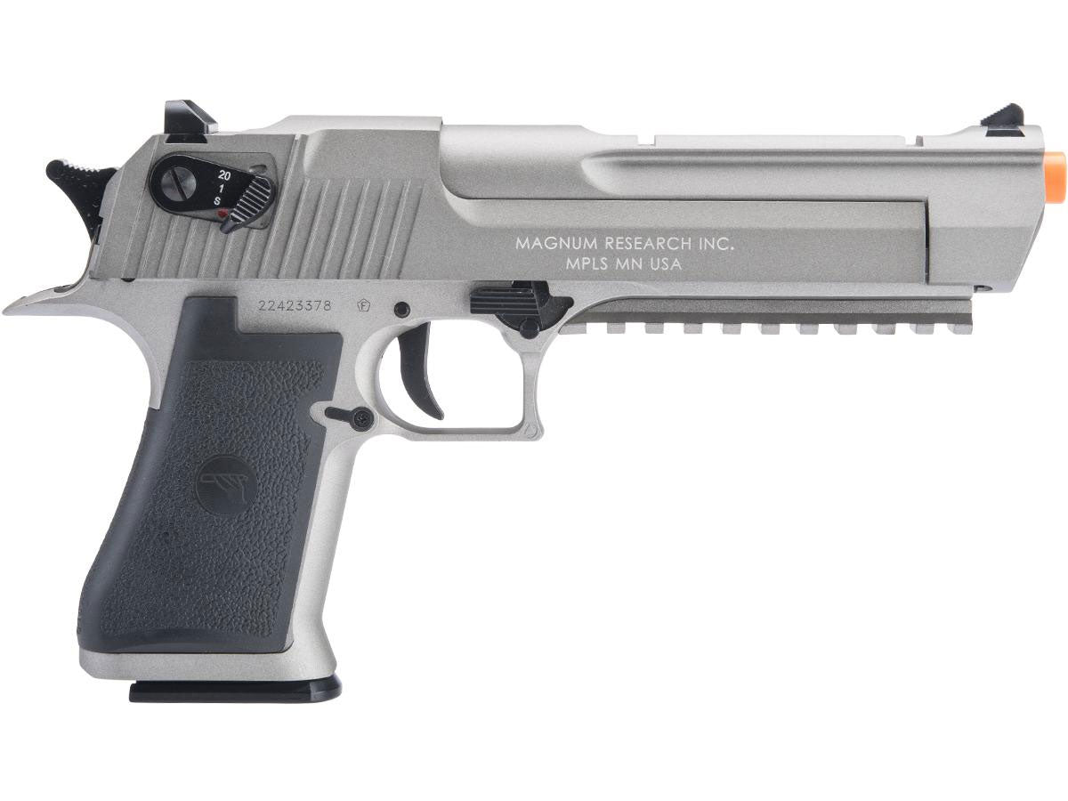 Magnum Research Licensed Select Fire Desert Eagle CO2 Gas Blowback Airsoft Pistol by KWC - Silver