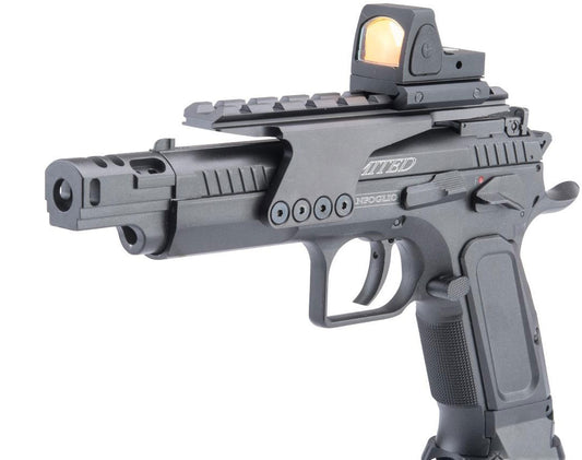 Cybergun Tanfoglio Licensed Limited Edition Custom Airsoft GBB Pistol by KWC - Gold Custom/Black