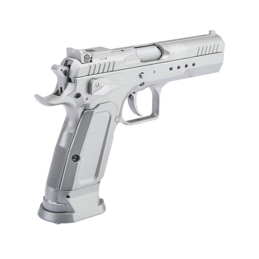 Cybergun Tanfoglio Licensed Limited Edition Custom Airsoft GBB Pistol by KWC - Silver