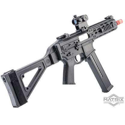 Matrix x Double Eagle UTR45-C Airsoft AEG SMG w/ Modular Handguard and Falcon Gearbox - 400 FPS - Black