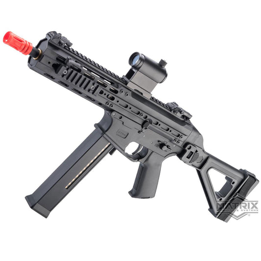 Matrix x Double Eagle UTR45-C Airsoft AEG SMG w/ Modular Handguard and Falcon Gearbox - 400 FPS - Black