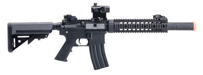 Cybergun Licensed Colt Sportsline M4 AEG Airsoft Rifle w/ G3 Micro-Switch Gearbox - Silent Ops 9" Black