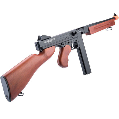 Cybergun Auto Ordnance Licensed Thompson M1A1 Airsoft AEG Rifle w/ Real Wood Grip and Stock