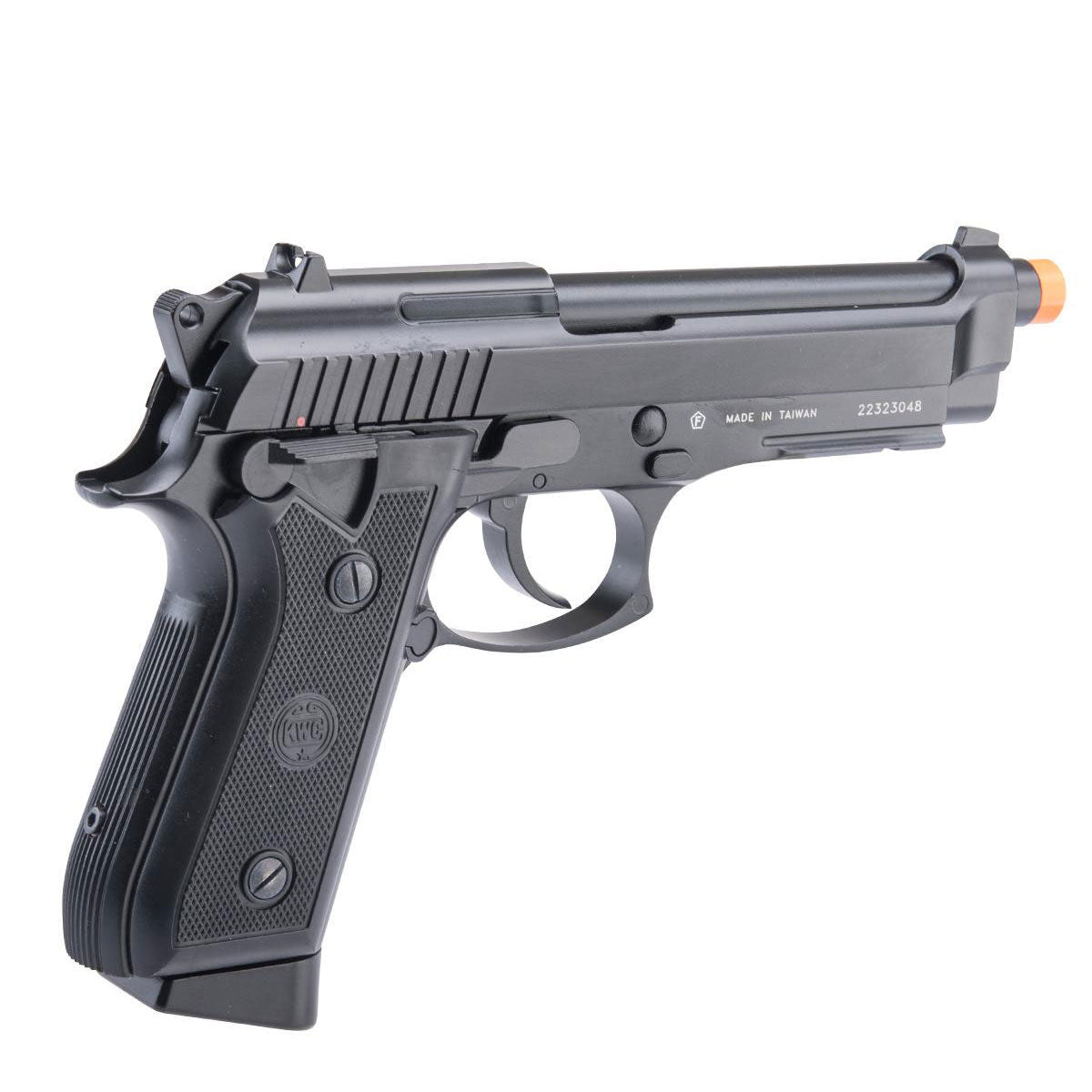M9 PT92 Full Metal Semi / Full Auto Select Fire CO2 Gas Blowback Airsoft Pistol by KWC - Black