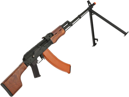 CYMA Standard RPK LMG Airsoft AEG Rifle w/ Steel Bipod and Wood Folding Stock