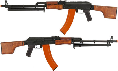 CYMA Standard RPK LMG Airsoft AEG Rifle w/ Steel Bipod and Wood Folding Stock