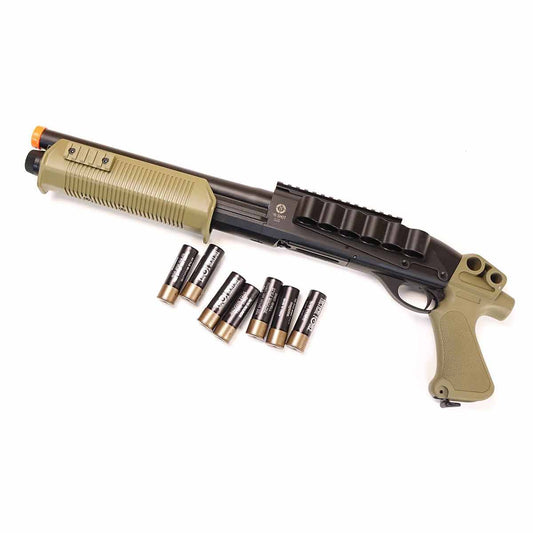 Elite Force Tactical Force Tri-Shot Airsoft Shotgun 6mm Black / Tan