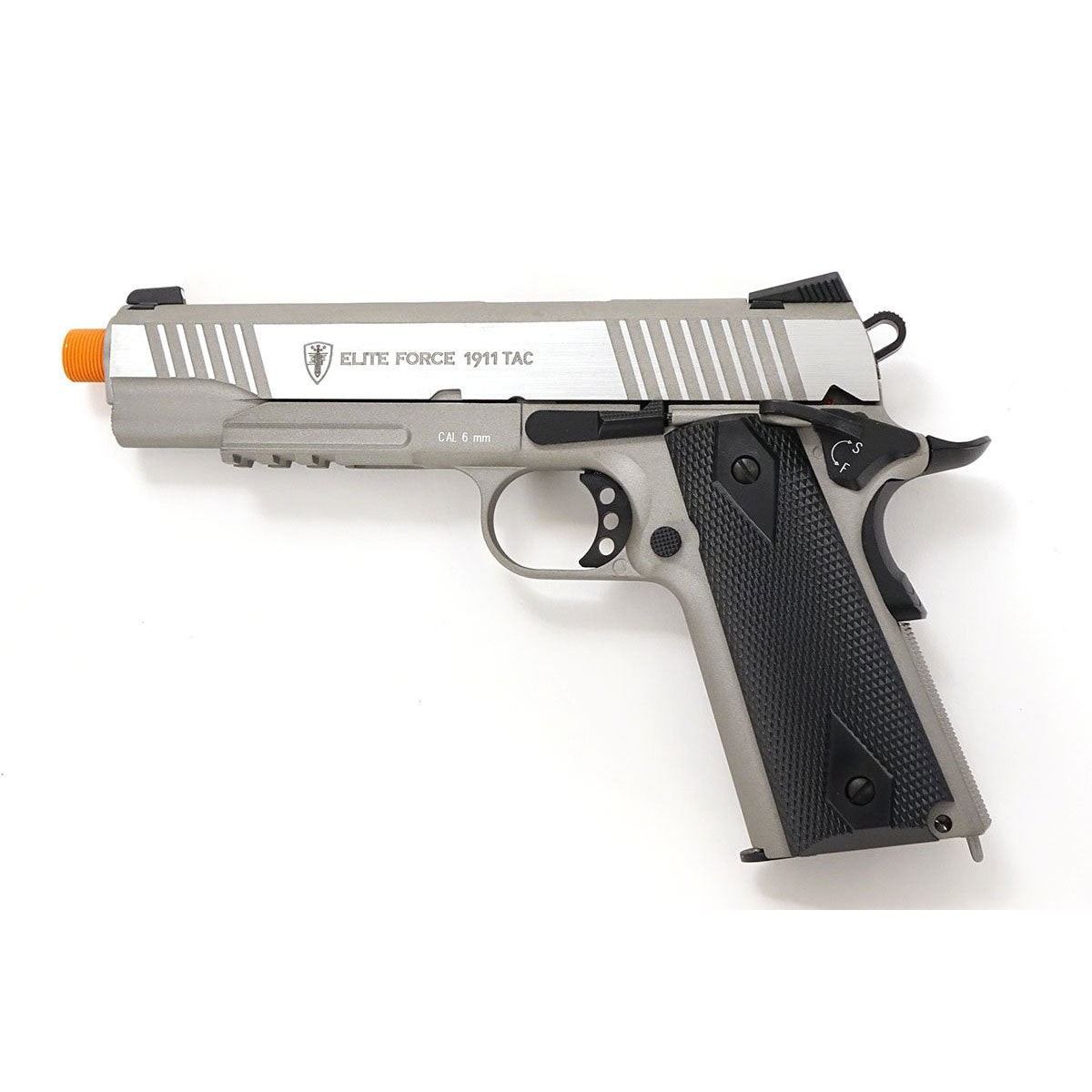 Elite Force 1911 Tac CO2 Semi Auto Metal Blowback Airsoft Pistol Stainless