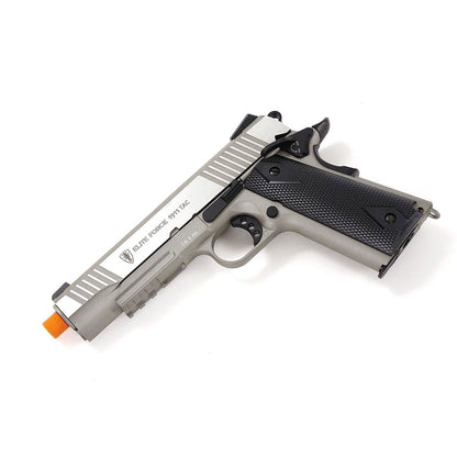 Elite Force 1911 Tac CO2 Semi Auto Metal Blowback Airsoft Pistol Stainless