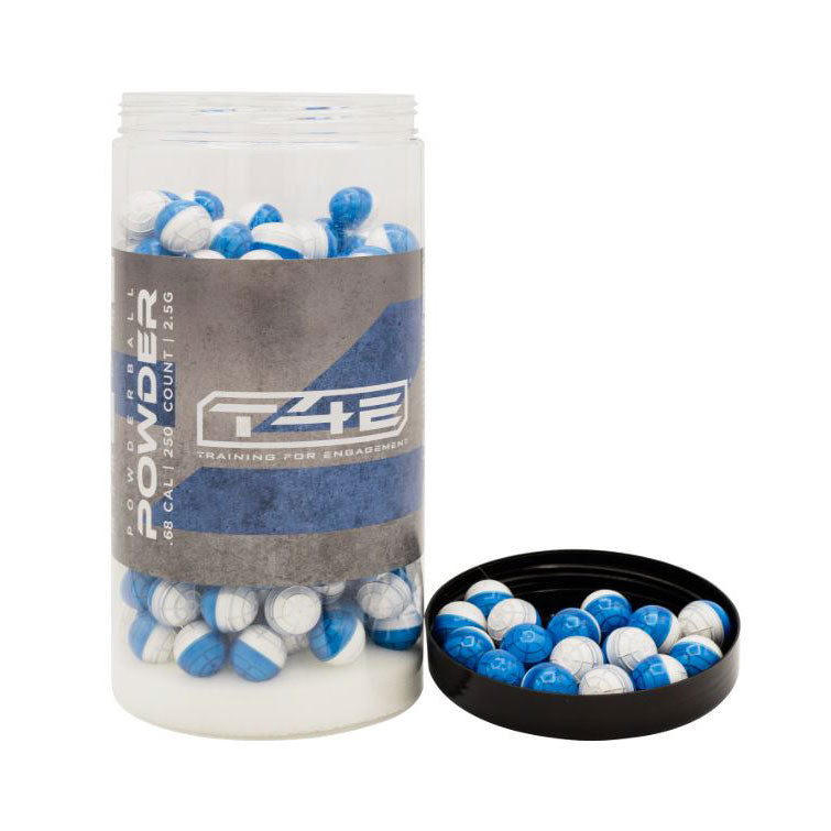 Umarex T4E .68 Cal Powder Balls - 250 Count Jar - Blue/White