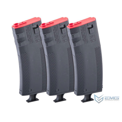 EMG Troy Industries 250rd Mid-Cap Battlemag w/ T-Grip Magazine Assist for M4/M16 Series Airsoft AEG Rifles - 3 pack