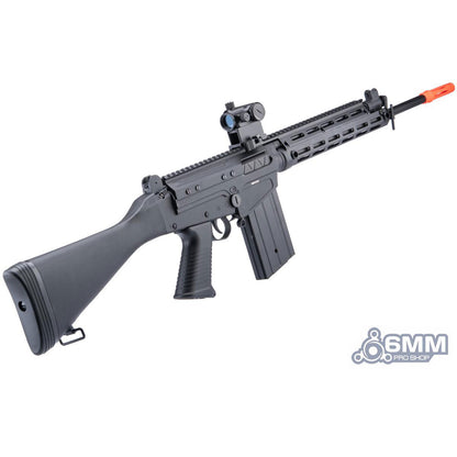 6mmProShop FAL Carbine Airsoft AEG w/ M-LOK Handguard - Rifle Barrel - Full Stock