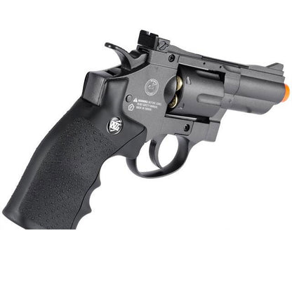 WG CO2 Full Metal High Power Airsoft 6mm Magnum Gas Revolver - 2" Black