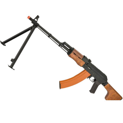 CYMA Standard RPK LMG Airsoft AEG Rifle w/ Steel Bipod and Wood Folding Stock