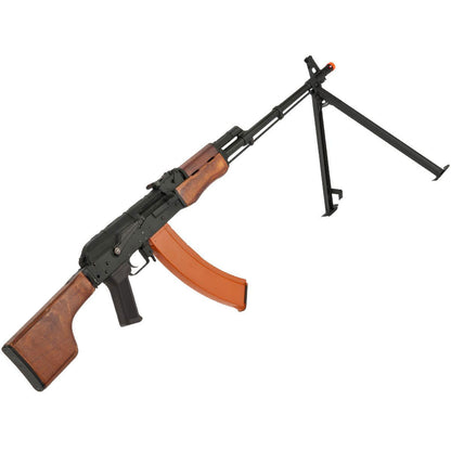 CYMA Standard RPK LMG Airsoft AEG Rifle w/ Steel Bipod and Wood Folding Stock