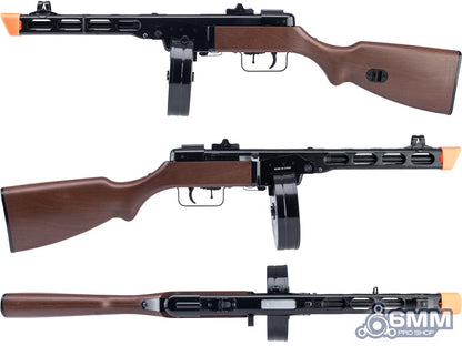 6mmProShop x S&T PPSH-41 WWII Electric Blowback Airsoft AEG Submachine Gun - Faux Wood