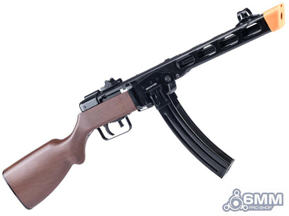 6mmProShop x S&T PPSH-41 WWII Electric Blowback Airsoft AEG Submachine Gun - Faux Wood
