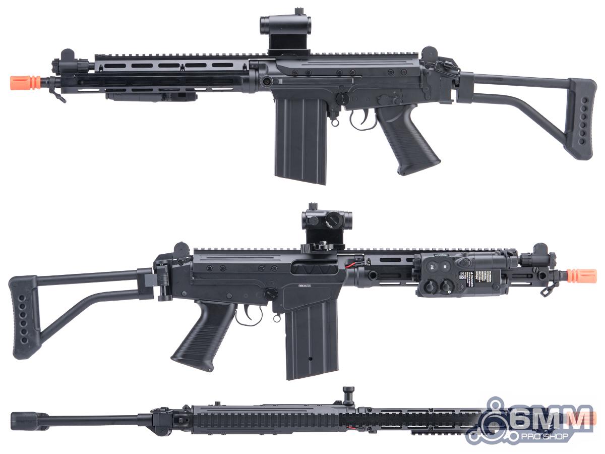 6mmProShop FAL Carbine Airsoft AEG w/ M-LOK Handguard - Carbine Barrel - Folding Stock