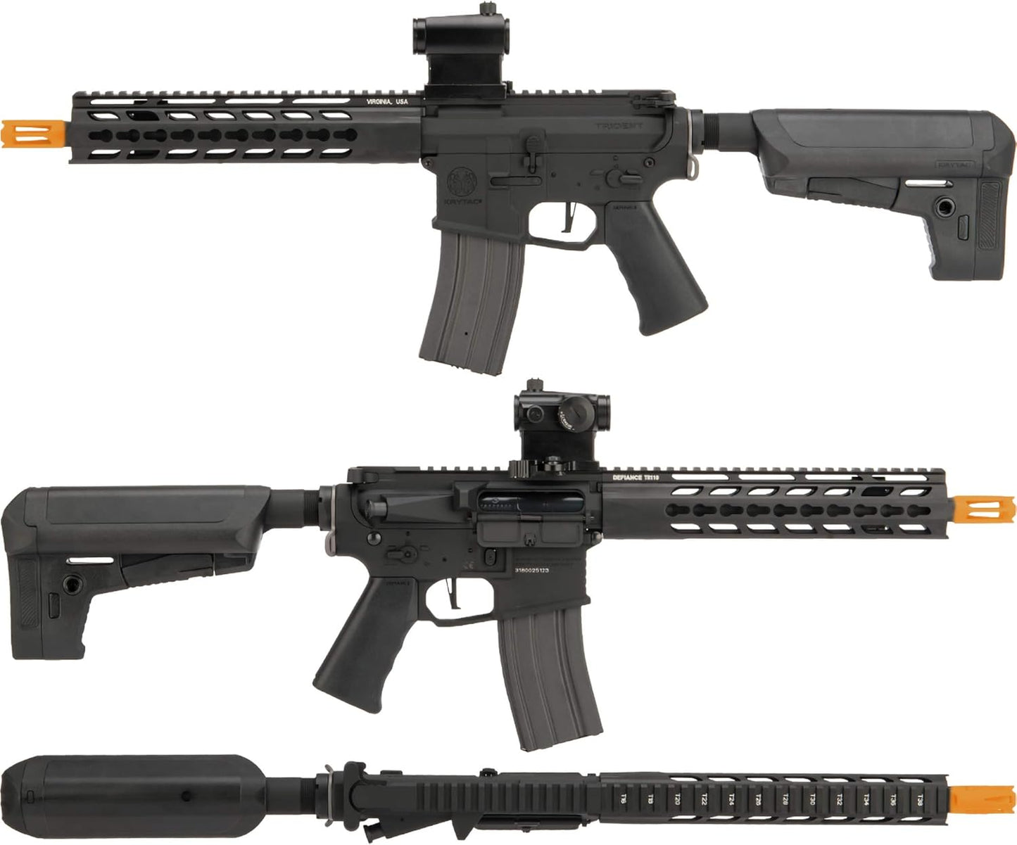 Krytac Full Metal Trident MKII CRB Airsoft AEG Rifle (400 FPS) - Black