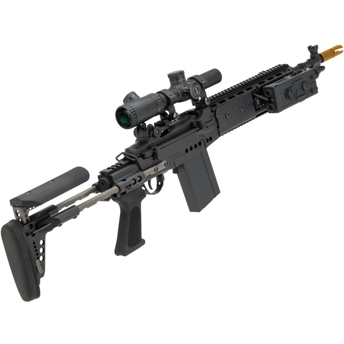 CYMA Sport Full Metal M14 EBR Designated Marksman Rifle Airsoft AEG - Black - EBR Stock